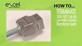 How to terminate a Category 6A Screened Keystone Jack