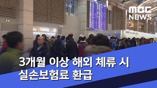 3개월 이상 해외 체류 시 실손보험료 환급 (2019.01.04/뉴스투데이/MBC)