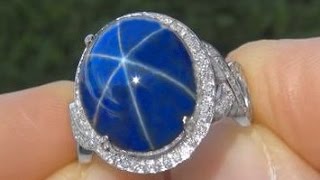 Exquisite 6 Ray Star Sapphire & Diamond Ring - $2 MILLION Dollar Lifetime Jewelry Collection Auction