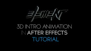 Create a Cool 3D Intro in Adobe After Effects