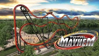 Total Mayhem Roller Coaster Teaser w POV Shots Six Flags Great Adventure 2016