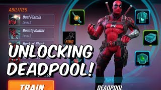 Unlocking Deadpool! - Level Up & Gameplay - Marvel Strike Force