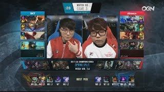 SKT (Faker Talon) VS AFS (Kuro Ryze) Game 3 Highlights - 2017 LCK Spring W8D2