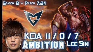 SSG Ambition LEE SIN vs SEJUANI Jungle - Patch 7.24 KR Ranked