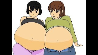 Different belly stuffing #1 by Tarumax [じじとろん] (weight gain comics)