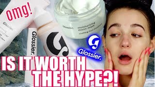 IS IT WORTH THE HYPE?! TESTING GLOSSIER SKINCARE | Jordan Byers