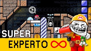NOOOOOO, YA LO TENIA! POR QUEEEEEE!? - SUPER EXPERTO INFINITO [NO SKIP] | SUPER MARIO MAKER 2