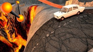 ДОРОГА В АД! НА МАШИНЕ К ЖЕРЛУ ВУЛКАНА | BeamNG.drive