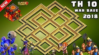 UNBEATABLE TH10 War Base 2018 Vs Anti Everything | Anti Bowler+Anti Miner+Anti Valkyrie With Replays