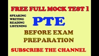 PTE FREE MOCK TEST 1 FOR PRACTICE WITH ANSWERS