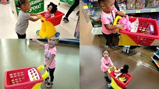 Cute Little Girl Doing Shopping With Toy Shopping Cart Video Compilation | Imani's Fun World