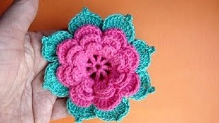 Как вязать розу крючком Урок19 Howto crochet rose Сomment tricoter une rose