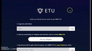 Get 8888 ETU token Free 8888 on Referrl other way to see MEW Balance