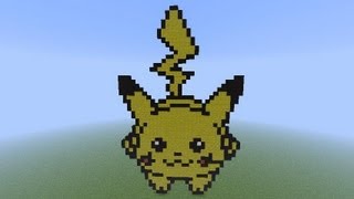 как построить Пикачу(Pikachu) в minecraft