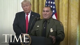 President Trump Says Border Official 'Speaks Perfect English' At ICE Event | TIME