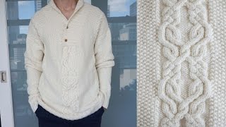 Мужской свитер спицами. Часть 1-я из 4-х(особенности, размеры, образец)