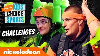 KCS Challenges ? ft. Laurie Hernandez & Rob Gronkowski | #KidsChoiceSports