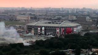 Пожар рядом с новым стадионом СПАРТАК Потушили за.