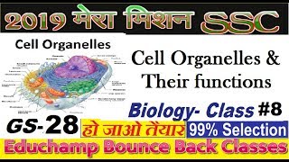Cell organelles and their functions, BIOLOGY- 8 GS 28, SSC GD Crash Course 2019 मेरा मिशन