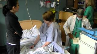 Getting my epidural.