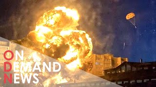 The Moment a Russian Bomber Plane CRASHES into Tower Block