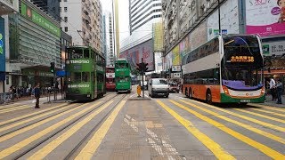 Гонконг. Поездка на трамвае от конеч. Happy Valley до ст. метро Causeway Bay