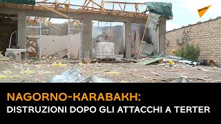 Nagorno-Karabakh: distruzioni dopo gli attacchi a Terter (Azerbaigian)