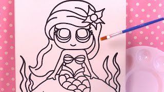 Peinture Princesse Sirène Ariel Crafts
