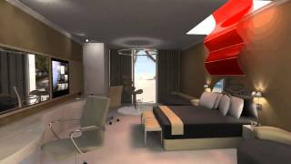 Hotel room Arch Vis render 24 hours of light - WIP