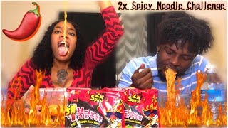 2x SPICY NUCLEAR FIRE NOODLE CHALLENGE **EXTREMELY HOT** ??
