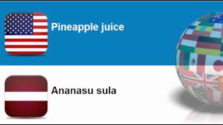 Learn Latvian vocabulary #Topic = Fruit and vegetable juices