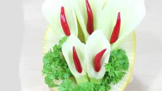 Украшение блюд Карвинг из овощей для начинающих
