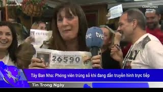 Phóng viên trúng số khi đang dẫn truyền hình trực tiếp