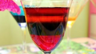 Опыт с сахаром и водой. Многослойный коктейль. sugar and water. experiments