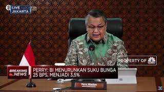 BI Pangkas Suku Bunga Acuan 25 bps Menjadi 3,50%