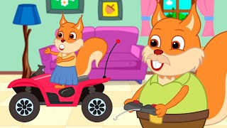 Famille d'Écureuil - Balade En Radiocommande Animé 2023 en Français