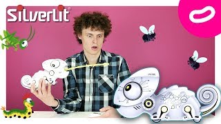 Забавный РОБОТ - ХАМЕЛЕОН | Игрушка кушает букашек и маскируется в разные цвета | Про игрушки