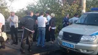 ДТП на улице Киевской (Калининград) 29.08.2014 Traffic Collision in Russia: a bus flew into a drain