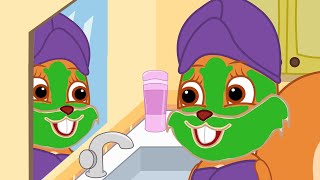 Famille d'Écureuil - Barbouillé Mon Visage Vidéos Animé 2021 en Français 13+