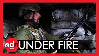 Dramatic Moment Ukrainian Soldiers Attacked With Automatic Grenade Launchers at Border