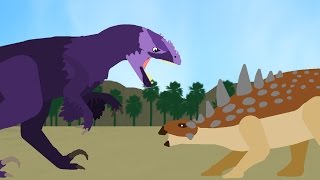 Dinosaurs Cartoons Battles: Utahraptor vs Gastonia | DinoMania