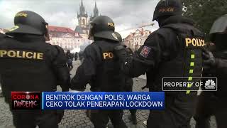 Warga Ceko Tolak Penerapan Lockdown, Bentrok Tak Terhindarkan