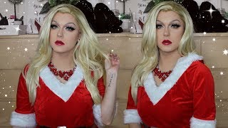 Festive Fantasy - Glam Pin Up Mrs Claus Drag Transformation