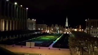 Le Mont des Arts by Night à Bruxelles, Belgique (Vidéo HD 1080p)