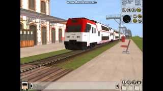 Estación - Balenyà Ronera Suiza, R3, Y1, Renfe 447, Civia, 450 en trainz simulator