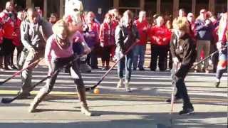 Liam Butler Plays Street Hockey with Alex Ovechkin