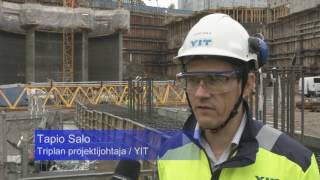YIT:n Triplan työmaalla betonin lujuus varmistetaaan sadoin koekappalein