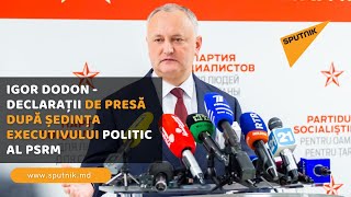 Заявления Игоря Додона по итогам заседания исполкома ПСРМ