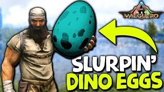 SLURPING DINO EGGS IN FRONT OF THEIR MOTHER! | ARK: Survival Evolved (2019 Valguero DLC) #3