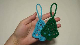 Елка. Вязание крючком. Аппликация. Crochet Christmas Tree Tutorial